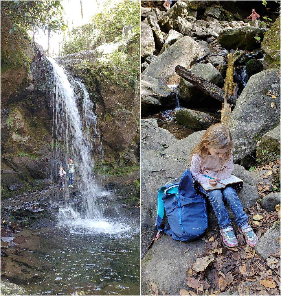 Lexie, Kylie, and Tony hiked the Grotto Falls Trail 