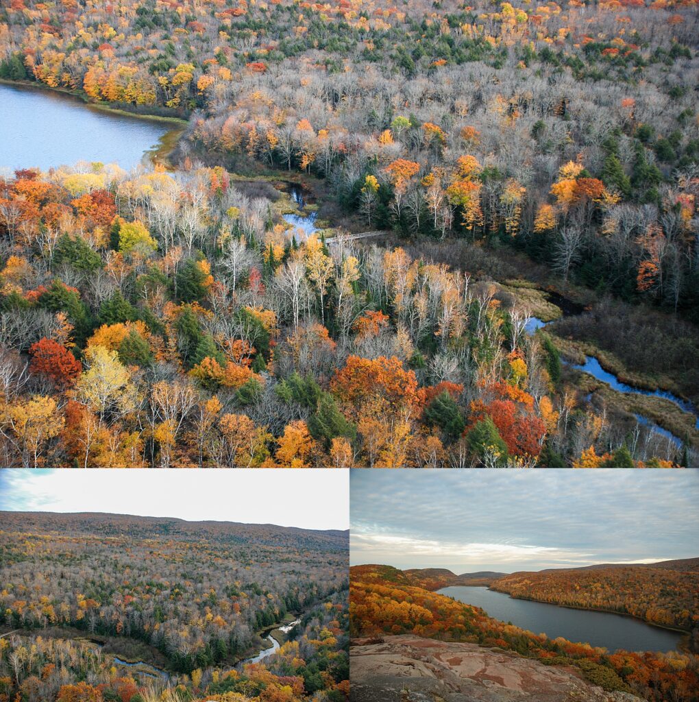 leaf peeping fall colors Porcupine Mountains
